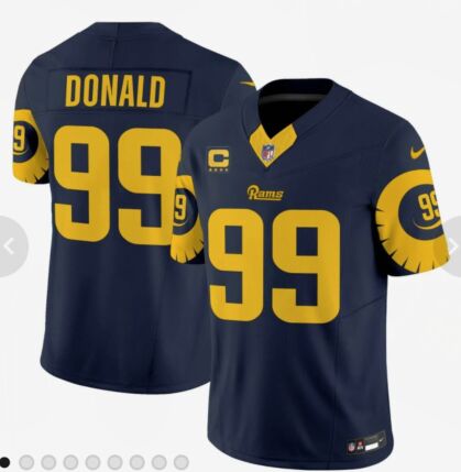 Nike Los Angeles Rams #99 Aaron Donald Navy Fashion Authentic Stitched NFL Jersey