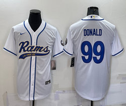 Nike Los Angeles Rams #99 Aaron Donald White Joint adults Authentic Stitched baseball jersey