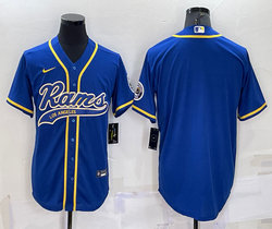 Nike Los Angeles Rams Blank Roya Joint adults Authentic Stitched baseball jersey