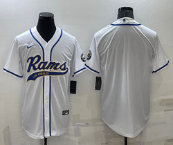 Nike Los Angeles Rams Blank White Joint adults Authentic Stitched baseball jersey