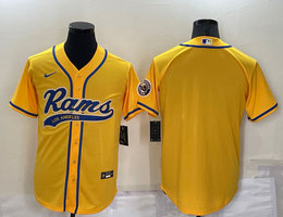 Nike Los Angeles Rams Blank Yellow Joint adults Authentic Stitched baseball jersey