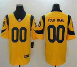 Nike Los Angeles Rams Customized Gold Rush Authentic stitched NFL jersey