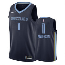 Nike Memphis Grizzlies #1 Kyle Anderson Navy Blue Game Authentic Stitched NBA Jersey