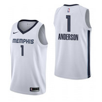 Nike Memphis Grizzlies #1 Kyle Anderson White Game Authentic Stitched NBA Jersey