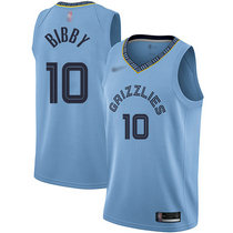 Nike Memphis Grizzlies #10 Mike Bibby Lihgt Blue Game Authentic Stitched NBA Jersey