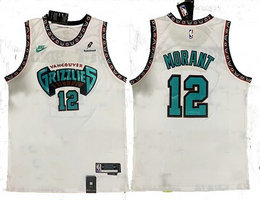 Nike Memphis Grizzlies #12 Ja Morant 2024-25 White Classic Edition Swingman Jersey