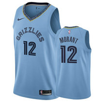 Nike Memphis Grizzlies #12 Ja Morant Light Blue Game Authentic Stitched NBA Jersey