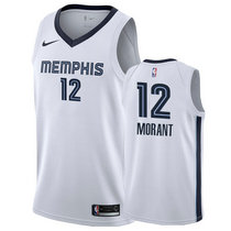 Nike Memphis Grizzlies #12 Ja Morant White Game Authentic Stitched NBA Jersey