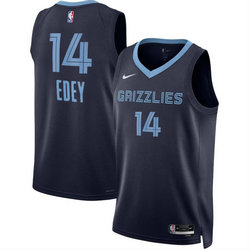 Nike Memphis Grizzlies #14 Zach Edey Navy 2024 Draft Icon Edition Stitched Jersey