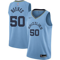 Nike Memphis Grizzlies #50 Bryant Reeves Lihgt Blue Game Authentic Stitched NBA Jersey