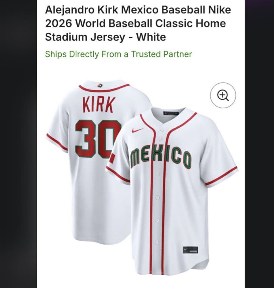Nike Mexico #30 Alejandro Kirk white baseball jersey