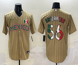 Nike Mexico #56 Randy Arozarena Stripes color name and number Joint baseball jersey