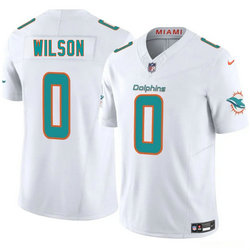 Nike Miami Dolphins #0 Zach Wilson White Stitched NFL Jersey