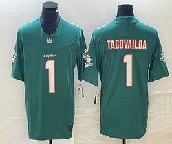 Nike Miami Dolphins #1 Tua Tagovailoa Aqua 2023 F.U.S.E Vapor Stitched Football Jersey
