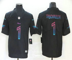 Nike Miami Dolphins #1 Tua Tagovailoa Black City Authentic stitched NFL jersey