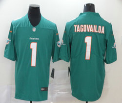Nike Miami Dolphins #1 Tua Tagovailoa Green Vapor Untouchable Authentic Stitched NFL Jersey
