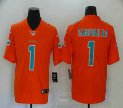 Nike Miami Dolphins #1 Tua Tagovailoa Orange Inverted Legend Authentic stitched NFL jersey