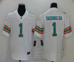 Nike Miami Dolphins #1 Tua Tagovailoa White Rush Authentic stitched NFL jersey