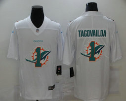 Nike Miami Dolphins #1 Tua Tagovailoa White Shadow Authentic Stitched NFL Jerseys