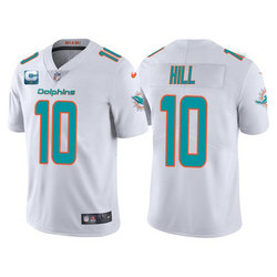 Nike Miami Dolphins #10 Tyreek Hill White With 2-star C Patch Vapor Untouchable Authentic Stitched NFL Jersey