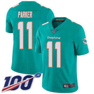 Nike Miami Dolphins #11 DeVante Parker 100th Green Vapor Untouchable Authentic stitched NFL jersey