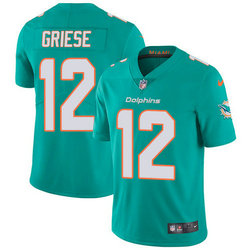 Nike Miami Dolphins #12 Bob Griese Aqua Authentic Stitched NFL Jersey
