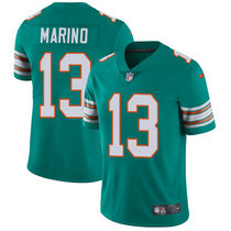 Nike Miami Dolphins #13 Dan Marino Aqua Green Throwback Vapor Untouchable Authentic stitched NFL jersey