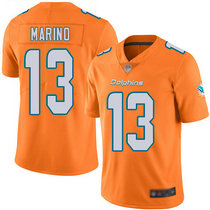 Nike Miami Dolphins #13 Dan Marino Orange Rush Authentic Stitched NFL Jersey