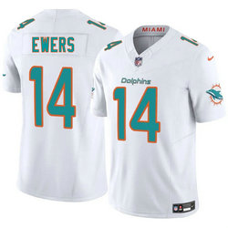 Nike Miami Dolphins #14 Quinn Ewers White Stitched Jersey