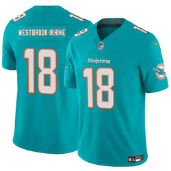 Nike Miami Dolphins #18 Nick Westbrook-Ikhine Aqua Stitched NFL Jersey