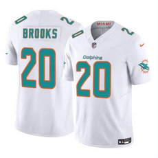 Nike Miami Dolphins #20 Jordyn Brooks White 2023 F.U.S.E. Football Stitched Jersey