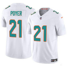 Nike Miami Dolphins #21 Jordan Poyer White 2023 F.U.S.E. Football Stitched Jersey