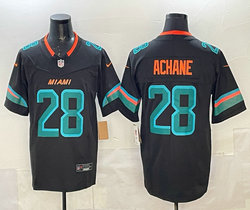 Nike Miami Dolphins #28 De’Von Achane Black Rivalries Authentic Stitched NFL Jersey