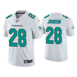 Nike Miami Dolphins #28 Duke Johnson White Vapor Untouchable Authentic Stitched NFL Jersey
