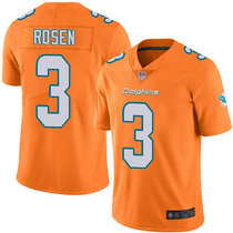 Nike Miami Dolphins #3 Josh Rosen Orange Rush Authentic Stitched NFL Jersey