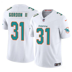 Nike Miami Dolphins #31 Ollie Gordon II White Stitched Football Jersey