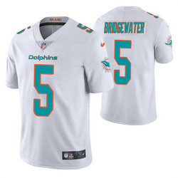 Nike Miami Dolphins #5 Teddy Bridgewater White Vapor Untouchable Authentic Stitched NFL Jersey