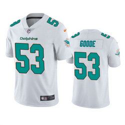 Nike Miami Dolphins #53 Cameron Goode White Vapor Untouchable Authentic Stitched NFL Jersey