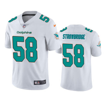 Nike Miami Dolphins #58 Jason Strowbridge White Vapor Untouchable Authentic Stitched NFL Jersey