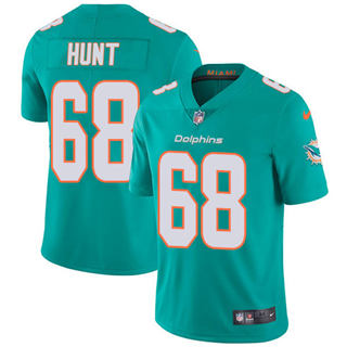 Nike Miami Dolphins #68 Robert Hunt Green Vapor Untouchable Authentic stitched NFL jersey