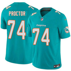 Nike Miami Dolphins #74 Kayden Proctor Aqua 2026 Draft Authentic Stitched NFL Jersey