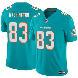 Nike Miami Dolphins #83 Tahj Washington Aqua Stitched NFL Jersey
