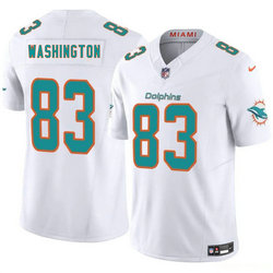 Nike Miami Dolphins #83 Tahj Washington White Stitched NFL Jersey