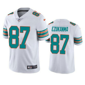 Nike Miami Dolphins #87 Erik Ezukanma White Rush Vapor Untouchable Authentic Stitched NFL Jersey
