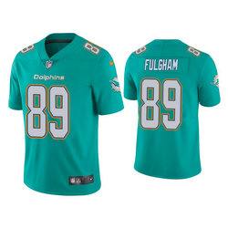 Nike Miami Dolphins #89 Travis Fulgham Aqua green Vapor Untouchable Authentic Stitched NFL Jersey