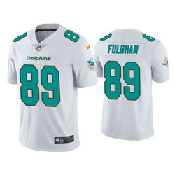 Nike Miami Dolphins #89 Travis Fulgham White Vapor Untouchable Authentic Stitched NFL Jersey