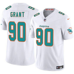 Nike Miami Dolphins #90 Kenneth Grant White Stitched Jersey