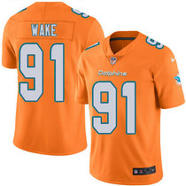Nike Miami Dolphins #91 Cameron Wake Orange Rush Authentic Stitched NFL Jersey