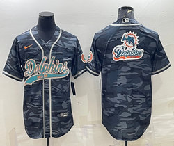Nike Miami Dolphins Camo Joint Big Logo Authentic Stitched baseball jersey