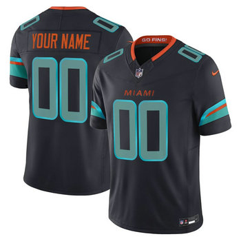 Nike Miami Dolphins Custom Black Rivalries Authentic stitched NFL jersey